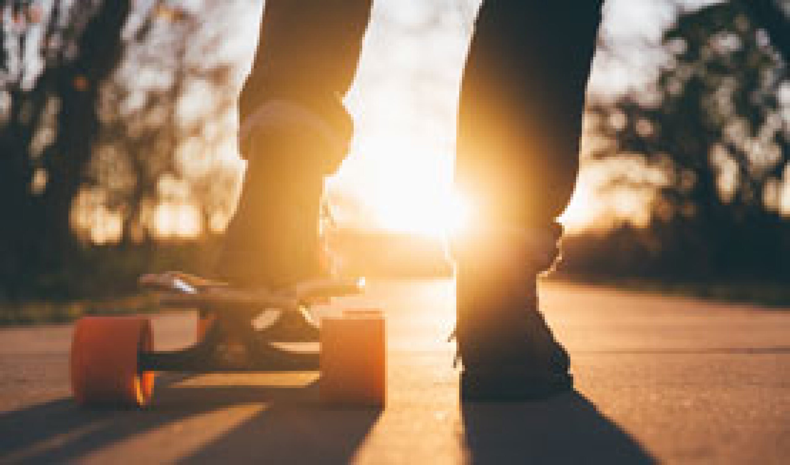 Un pied sur un skate board
